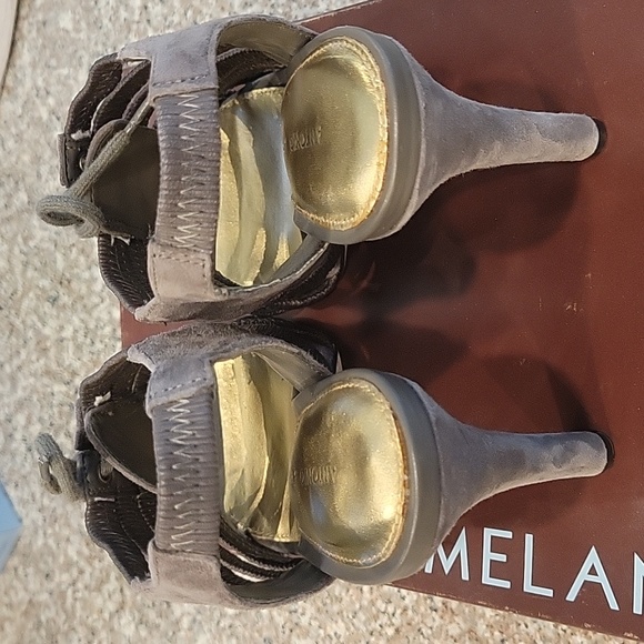 Purchased Sandals at Dillards and are Antonio Melani. Sandals are Sz 8. - Picture 3 of 6